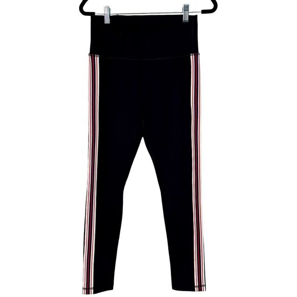 TNA Pants - Aritzia TNA Black High Rise Leggings Size M Side Stripe Athleisure Activewear